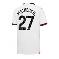 Manchester City Matheus Nunes #27 Vieraspaita 2023-24 Lyhythihainen